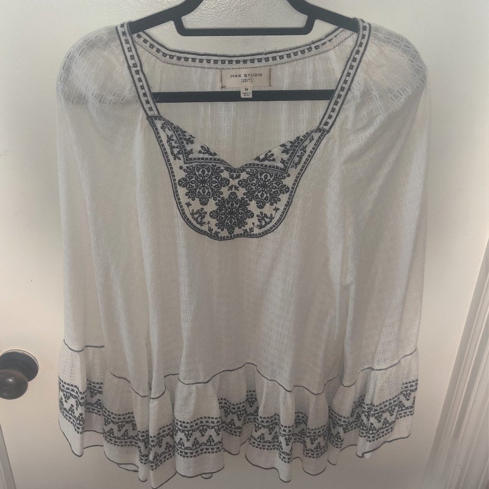 Max Studio Embroidered Top